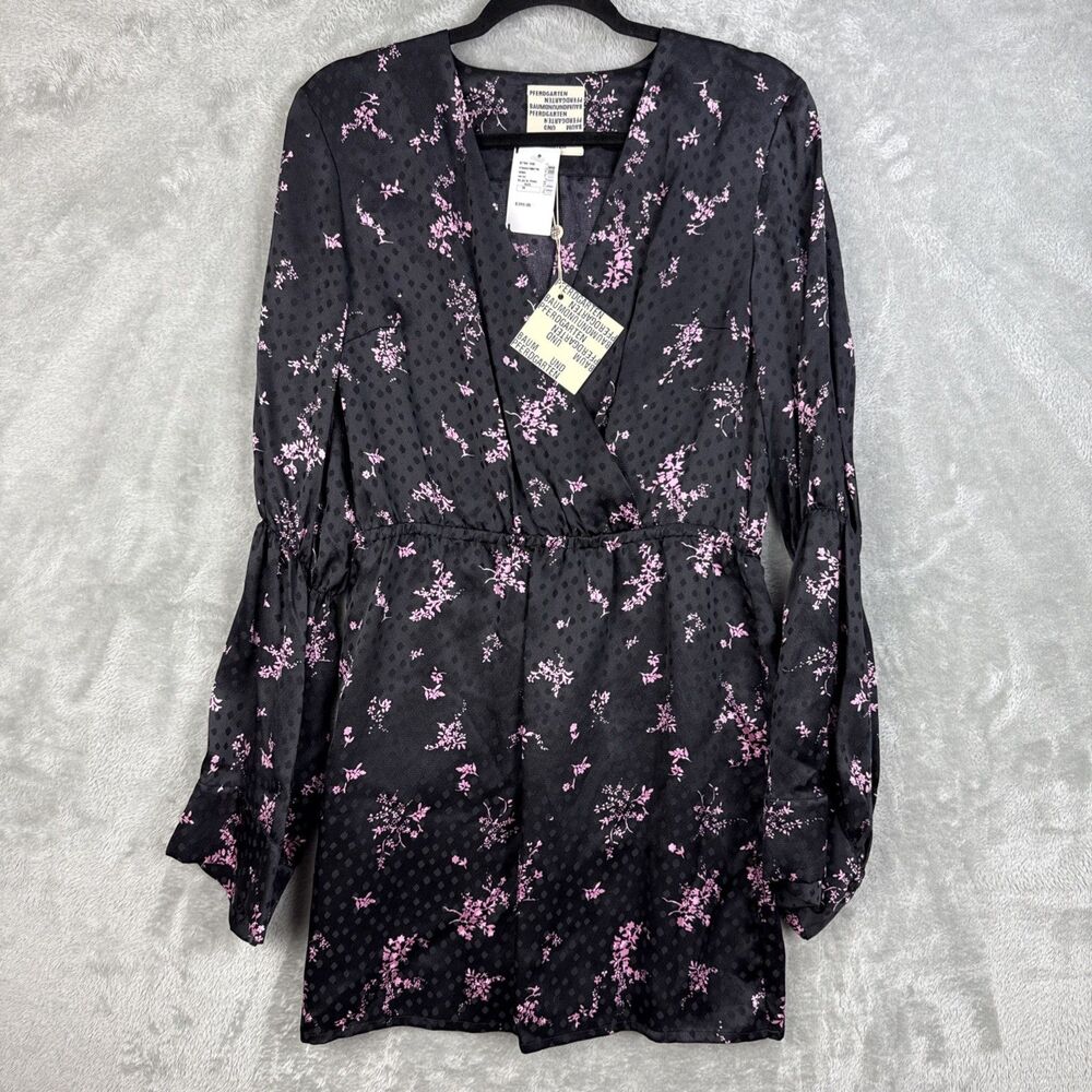 Baum und Pferdgarten NWT Mini Dress Women's 38 Ariadne Silk Floral Bell Sleeve